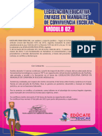 Modulo 02 Legislacion Educativa, Énfasis en Manuales de Convivencia Escolar