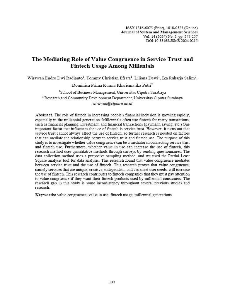 Vol 14 No 2 15 | Download Free PDF | Financial Inclusion | Risk