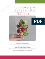 Raspberry Twig Brooch: Crochet Pattern
