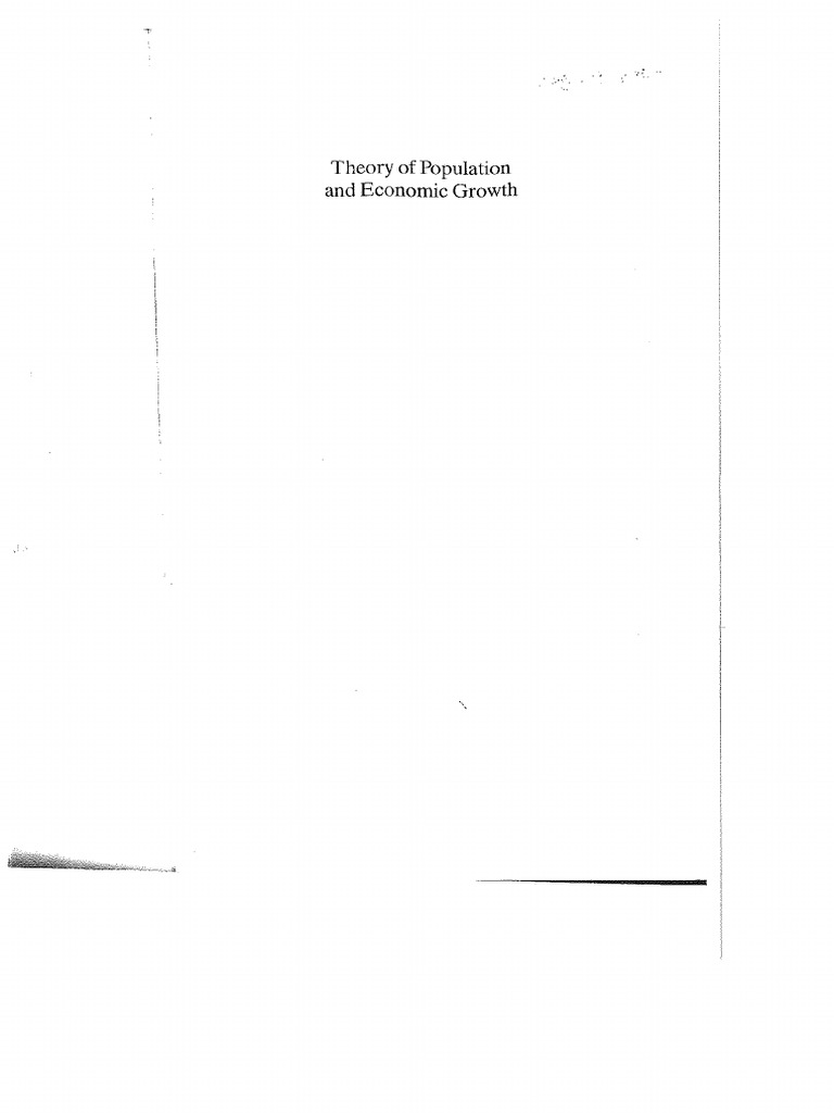 Theory Population and Economic Growth | PDF