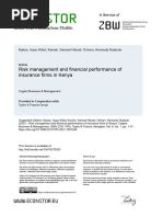 Risk Management and Financial Performance of Insurance Firms in Kenya