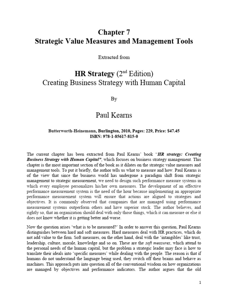 Strategic HR Value Measures Guide | PDF | Strategic Management | Human ...