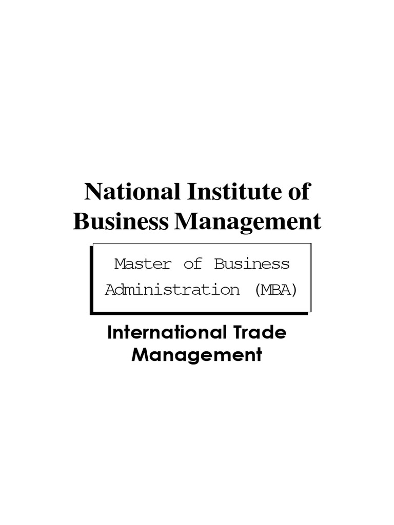 National institute of business management pdf