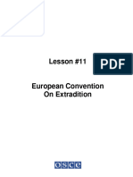 Lesson #11 European Convention On Extradition