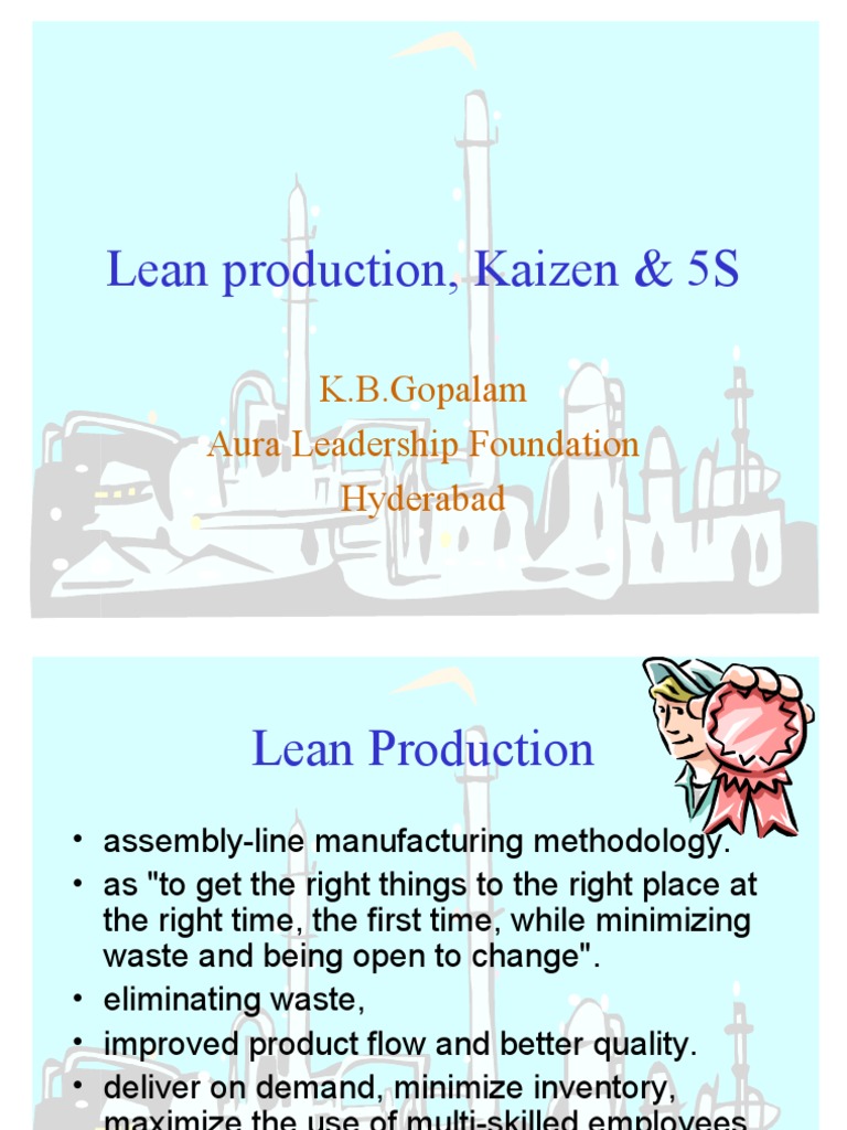 Lean Production, Kaizen & 5S | PDF | Lean Manufacturing | Business ...
