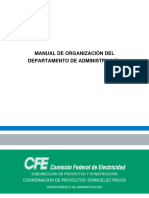 Manual de Organizacion Del Departamento de Administracion