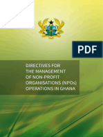 Directives For The Management of Non-Profit Organisations Operations in Ghana