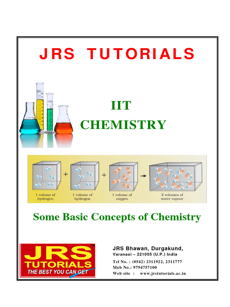 JRS Tutorials: Chemistry IIT | PDF | Acid | Mole (Unit)