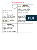 Listes de Mots À Apprendre P1