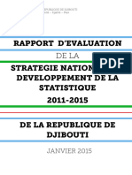 Rapport D'Evaluation Strategie Nationale de Developpement de La Statistique 2011-2015 de La Republique de Djibouti