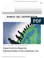 Impacto de Los Negocios Internacionales en Las Empresas y Los Países - DIARIO DEL EXPORTADOR