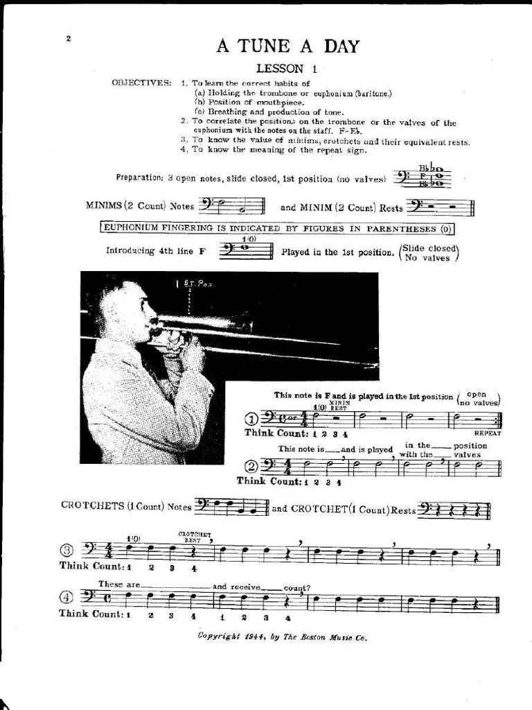 A Tune a Day Trombone PDF