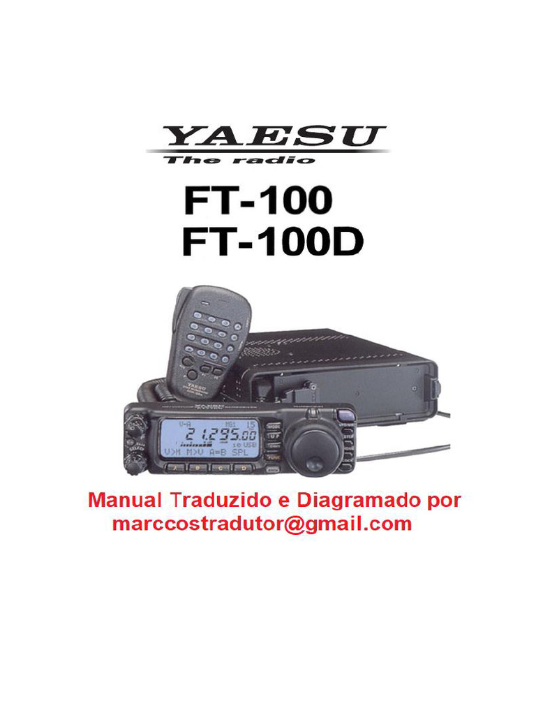 Manual do Transceptor Yaesu FT-100 | PDF | Antena (rádio) | Fonte