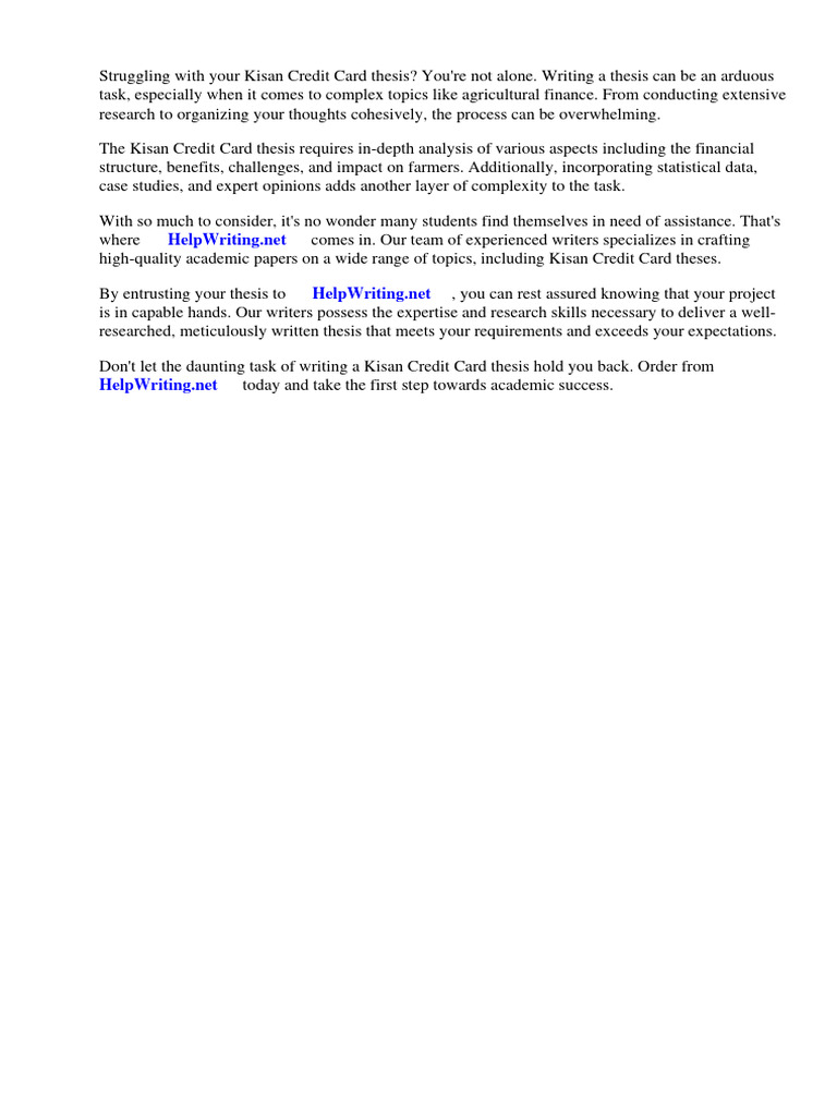 Kisan credit card thesis pdf banks credit