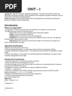 Design & Analysis of Algorithms (DAA) Unit - I 