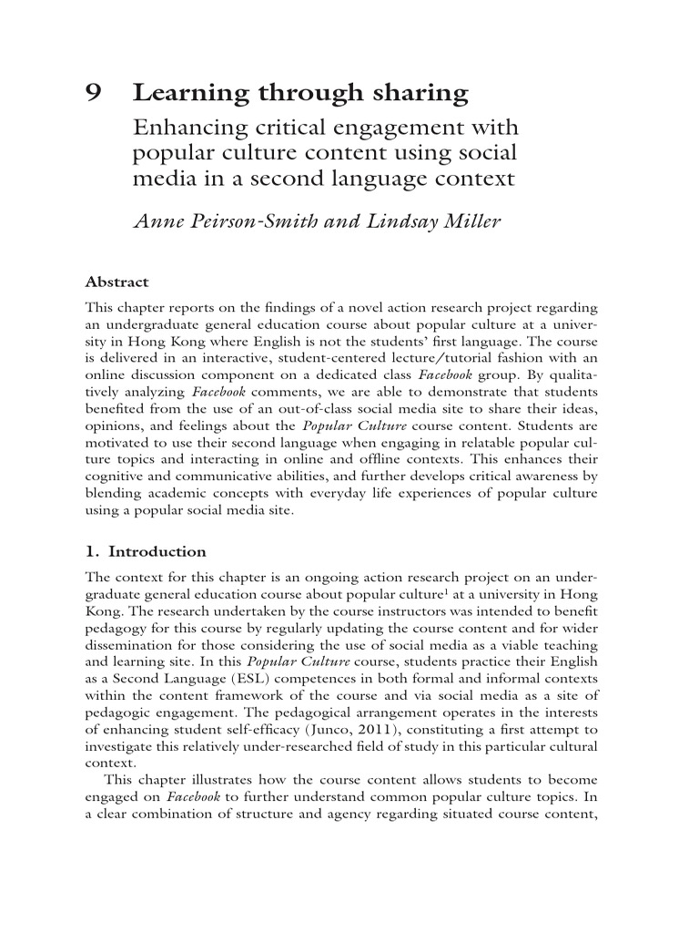 Enhancing ESL Learning via Social Media | PDF | Popular Culture & Media ...