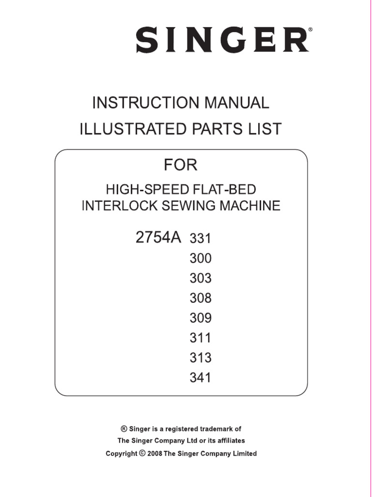 SINGER Mod. 300, 303, 308, 309, 311, 313, 331 | PDF