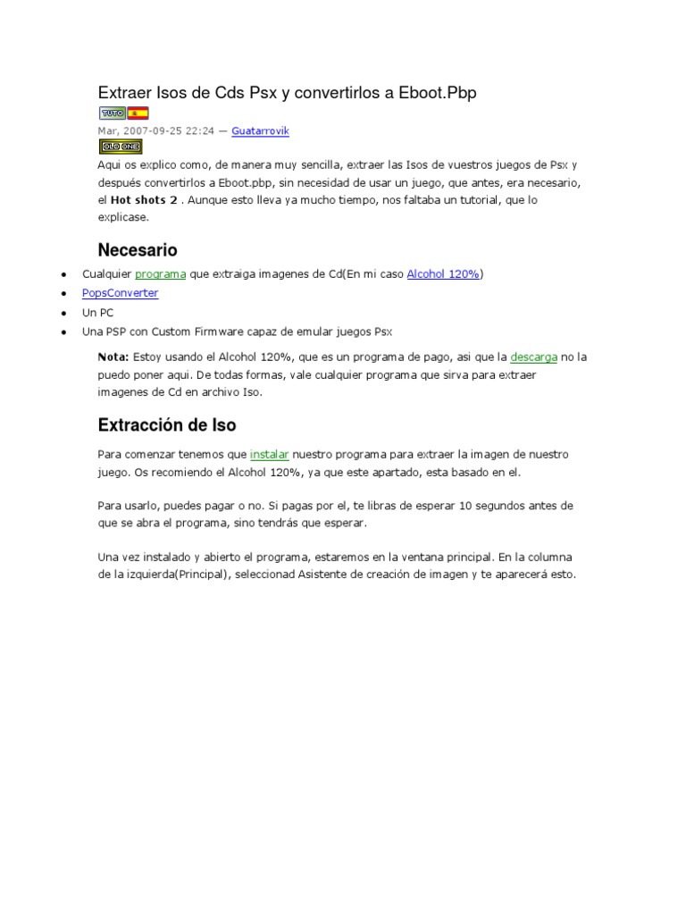 Extraer Isos De Cds Psx Y Convertirlos A Eboot.Pbp – JKAUL