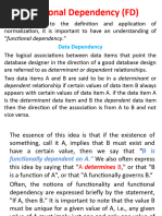 Functional Dependency (FD)