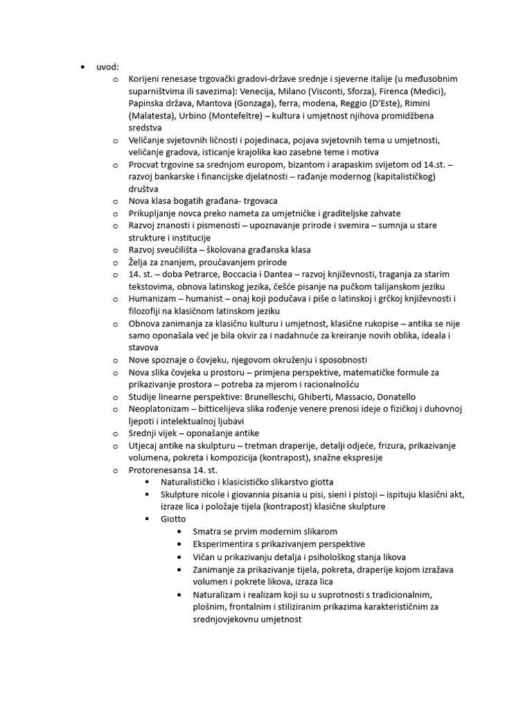 Umjetnost Renesanse | PDF