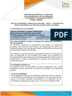 Guía de Actividades y Rúbrica de Evaluación - Unidad 1 - Tarea 2 - Estructura Del Estado Colombiano y Sus Funciones de Planeación Estratégica
