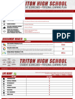 Student Scorecard Personal Learning Plan: Goals + Interests