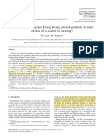 2003 - Law and Arthur - What Factors Influence Hong Kong School Students in Their Choice of A Career in Nursing