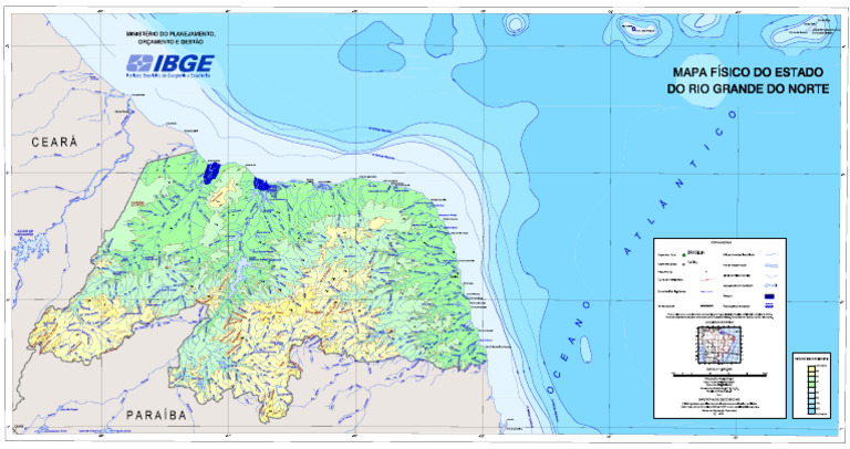 Mapa Fisico RN Ibge 16-09 16-24 | PDF