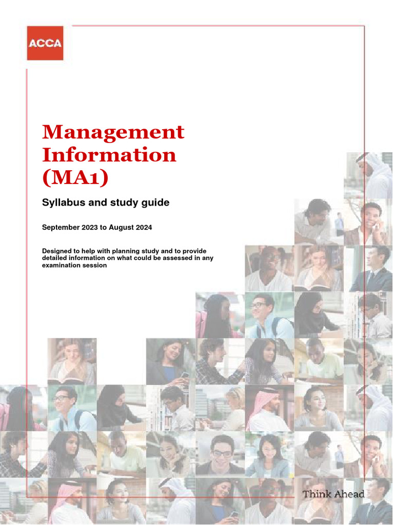 ACCA Management Information MA1 Guide | PDF | Spreadsheet | Cost