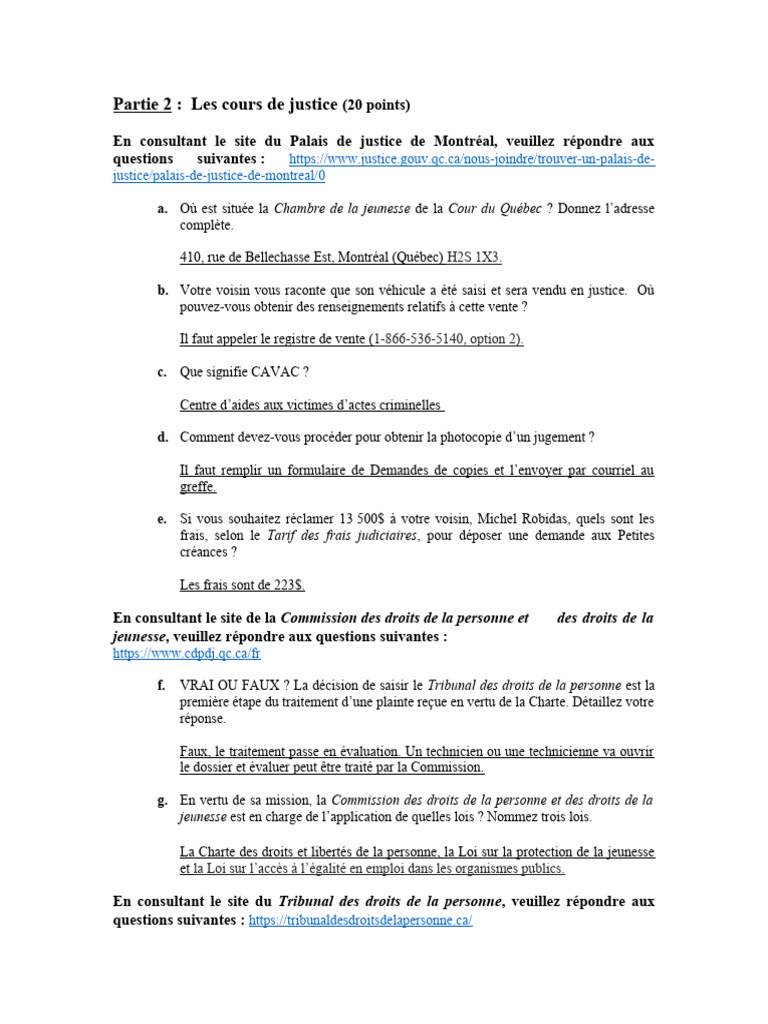 Partie 2 Document A Completer | PDF | Justice | Crime et violence