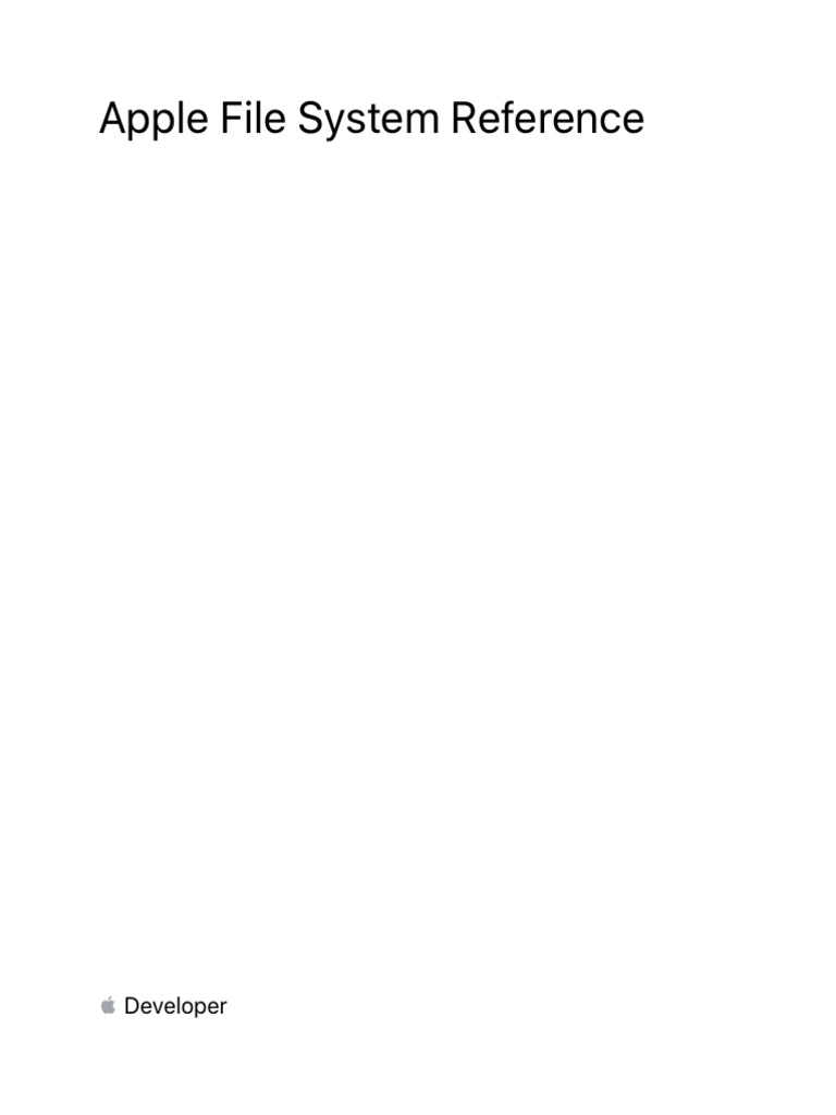 Apple File System Reference | PDF | File System | Computer File