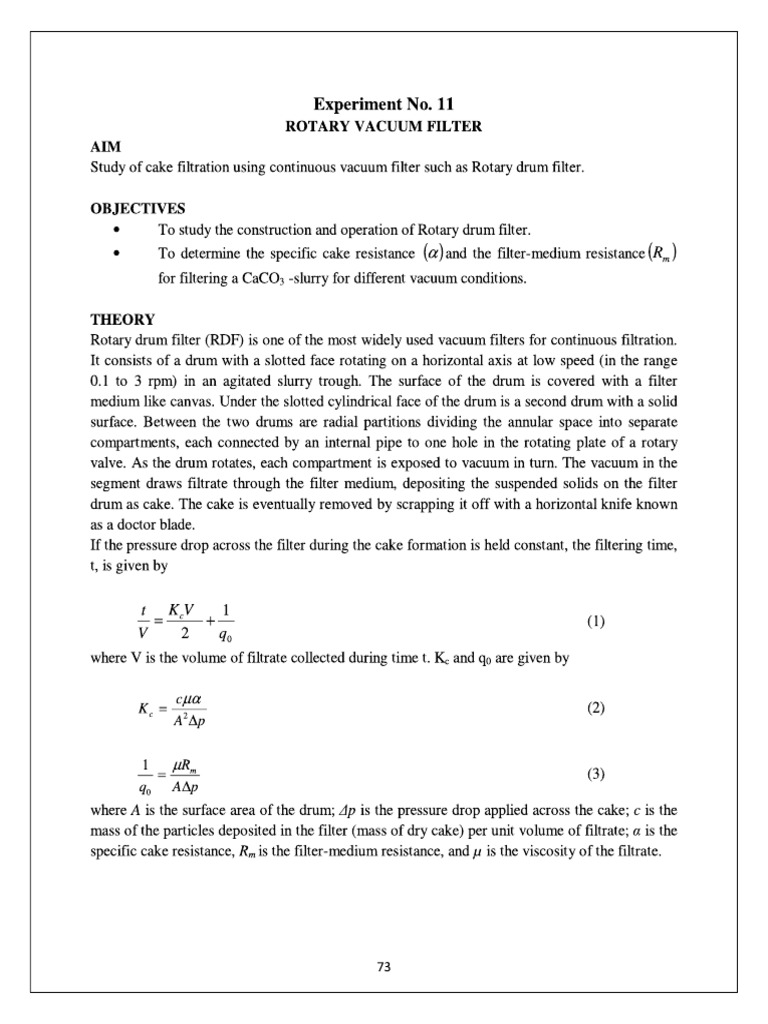 3 - Rotary Vacuum Filter | PDF