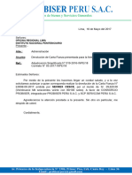 Solicitud de Devolucióon de Carta Fianza