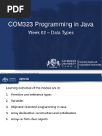 COM323 Programmingin Java Week 02