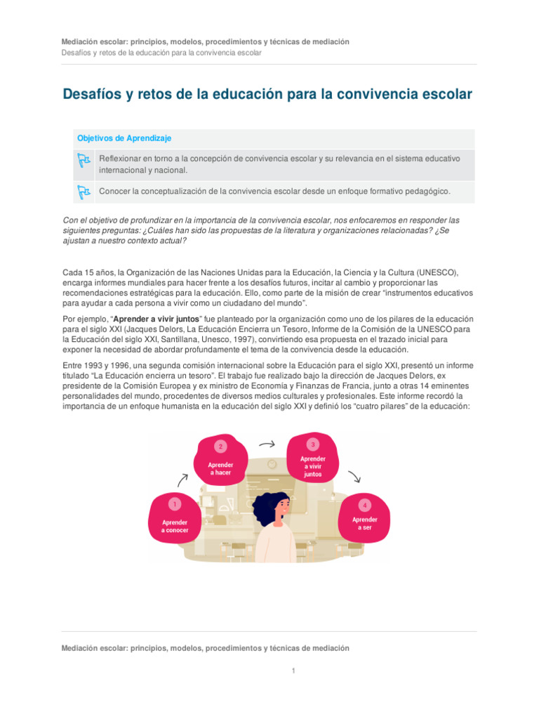 Desafíos de la convivencia escolar | PDF | Aprendizaje | Enseñando