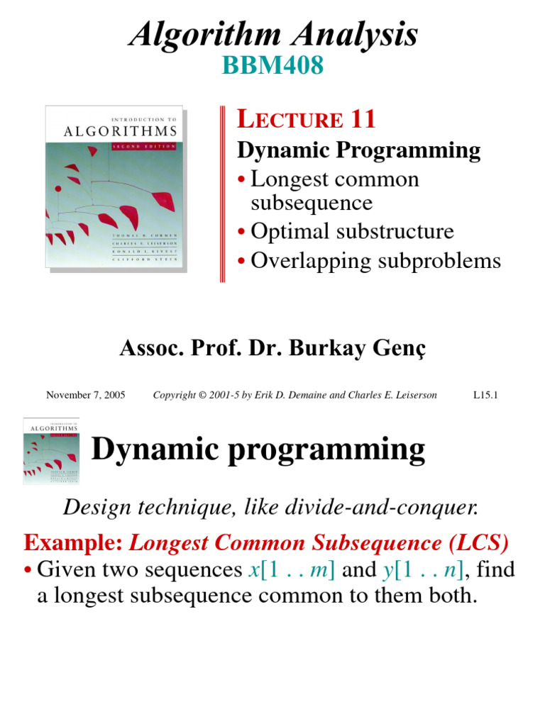 Lecture 13 | PDF | Dynamic Programming | Mathematical Logic