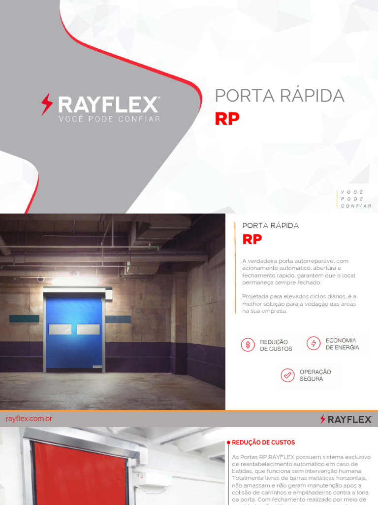Porta Rápida RP Rayflex: Características e Vantagens | PDF