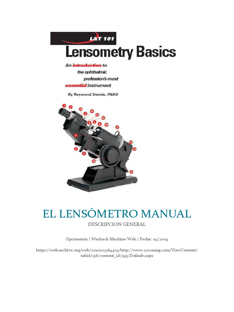 Lensomètre Manuel Optique RB - Modèle RB5690, Pour Optométrie Et Laboratoire, Livraison Gratuite