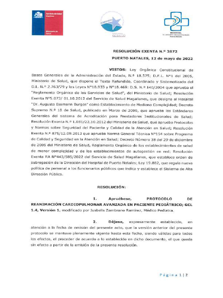 Res 3872 12 05 22 protocolo de reanimacion cardiopulmonar avanzada en