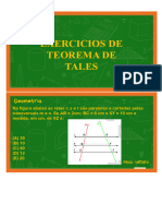 Exercicios de Teorema de Tales