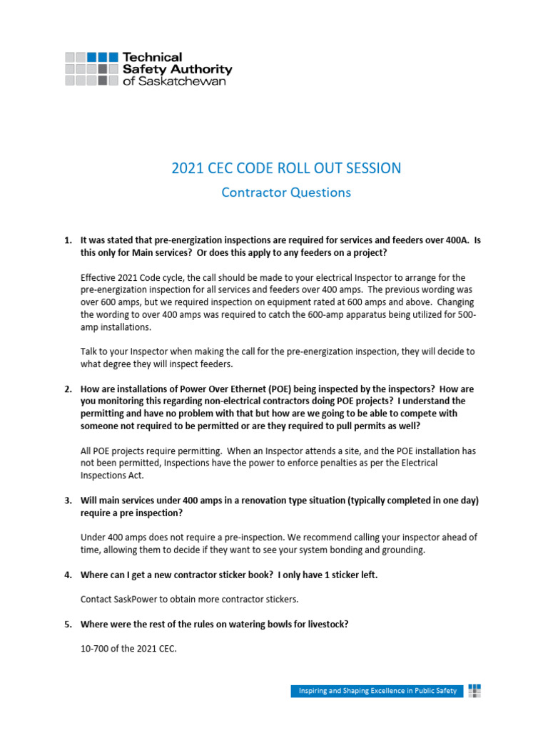 2021 CEC Code Rollout: Contractor FAQs | PDF | Ac Power Plugs And ...