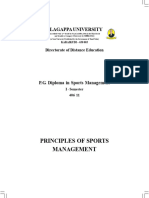 Diploma - PG DIPLOMA - Sports Management - 406 11 - Principles of Sports Management - 5201