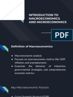 Introduction To Macroeconomics and Microeconomics