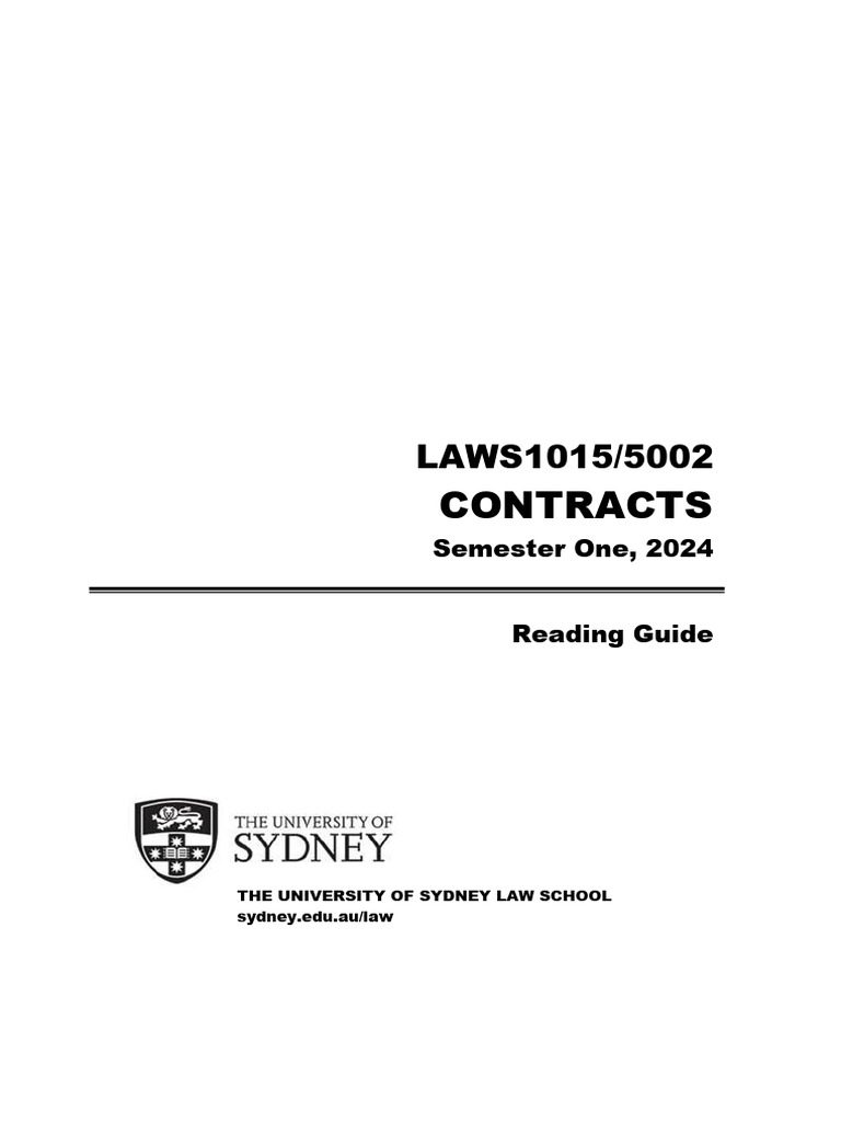 LAWS1015 Reading Guide 2024 Download Free PDF Estoppel Breach Of