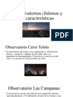 5 Observatorios Chilenos y Sus Características