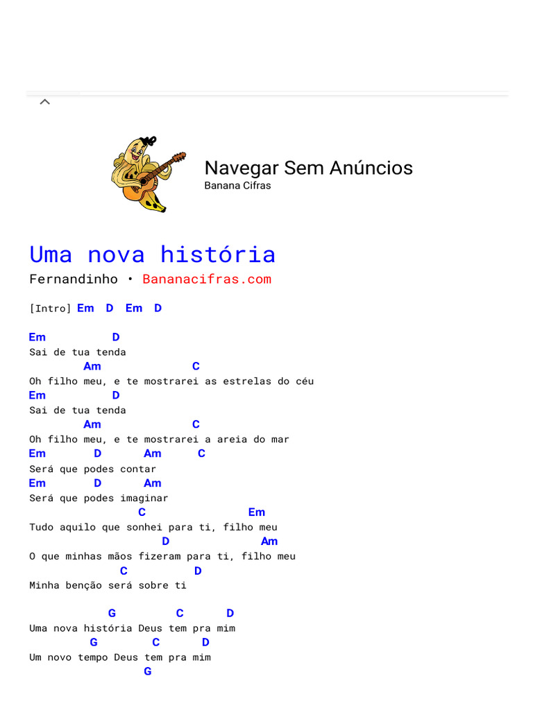 Uma Nova História Fernandinho Cifra | PDF