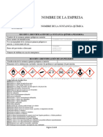 Hojas de Seguridad Formato