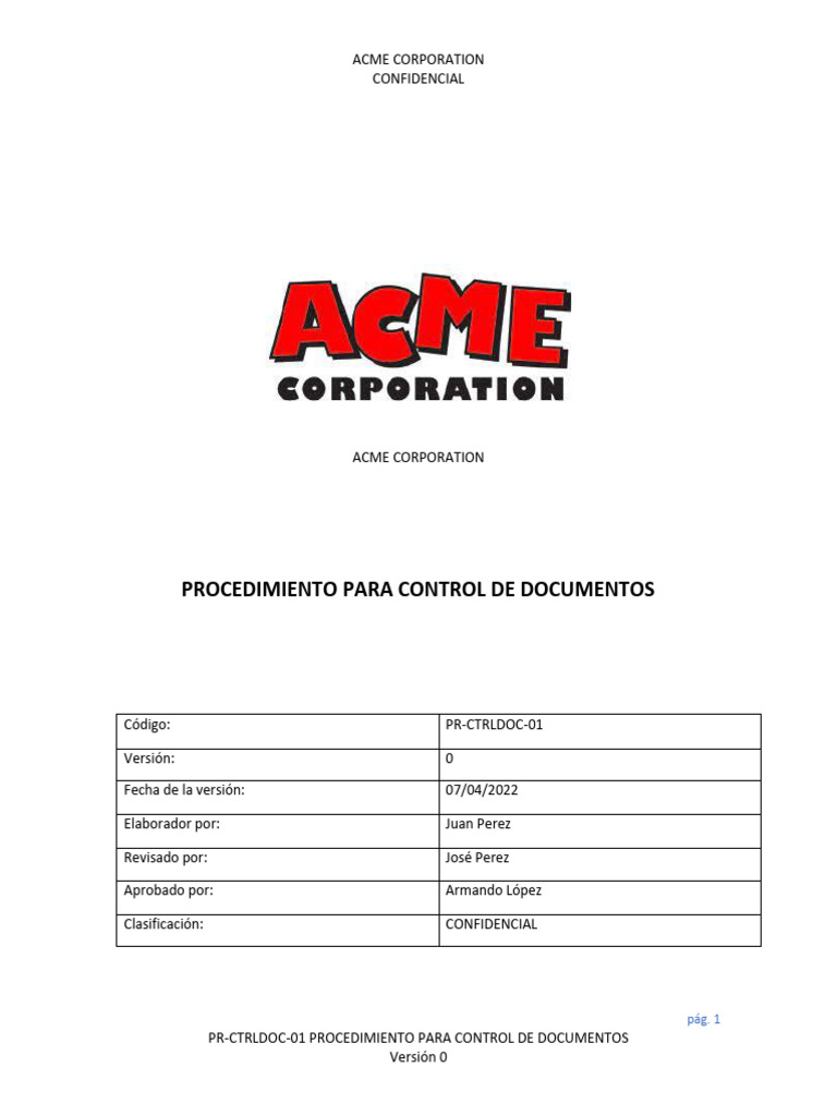 04 pr ctrldoc 01 procedimiento para control de documentos pdf