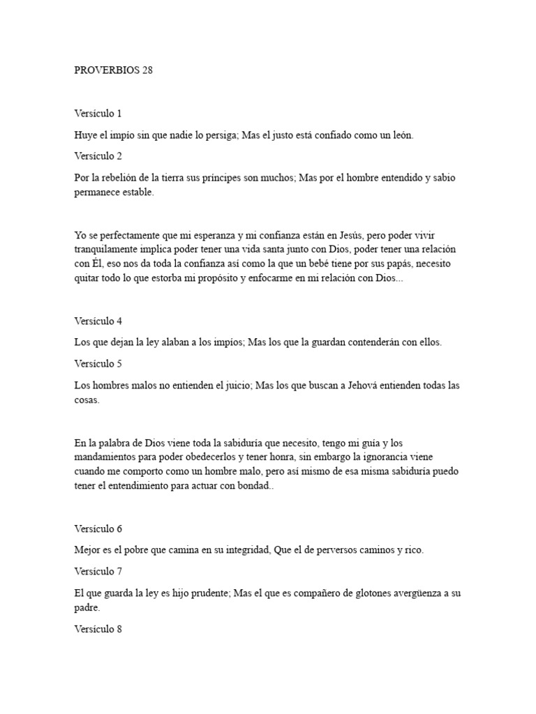Proverbio 28 | PDF | Derecho | Religión y espiritualidad