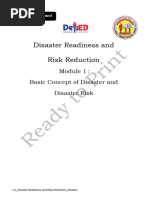 DRRR Module 1 Basic Concept of Disaster and Disaster Risk